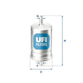 Marea Benzin Filtresi 1996-2004 Ufi 359002330220